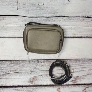 K. Carroll Accessories Olive Green Vegan Leather Crossbody Bag – Multi-Compartme